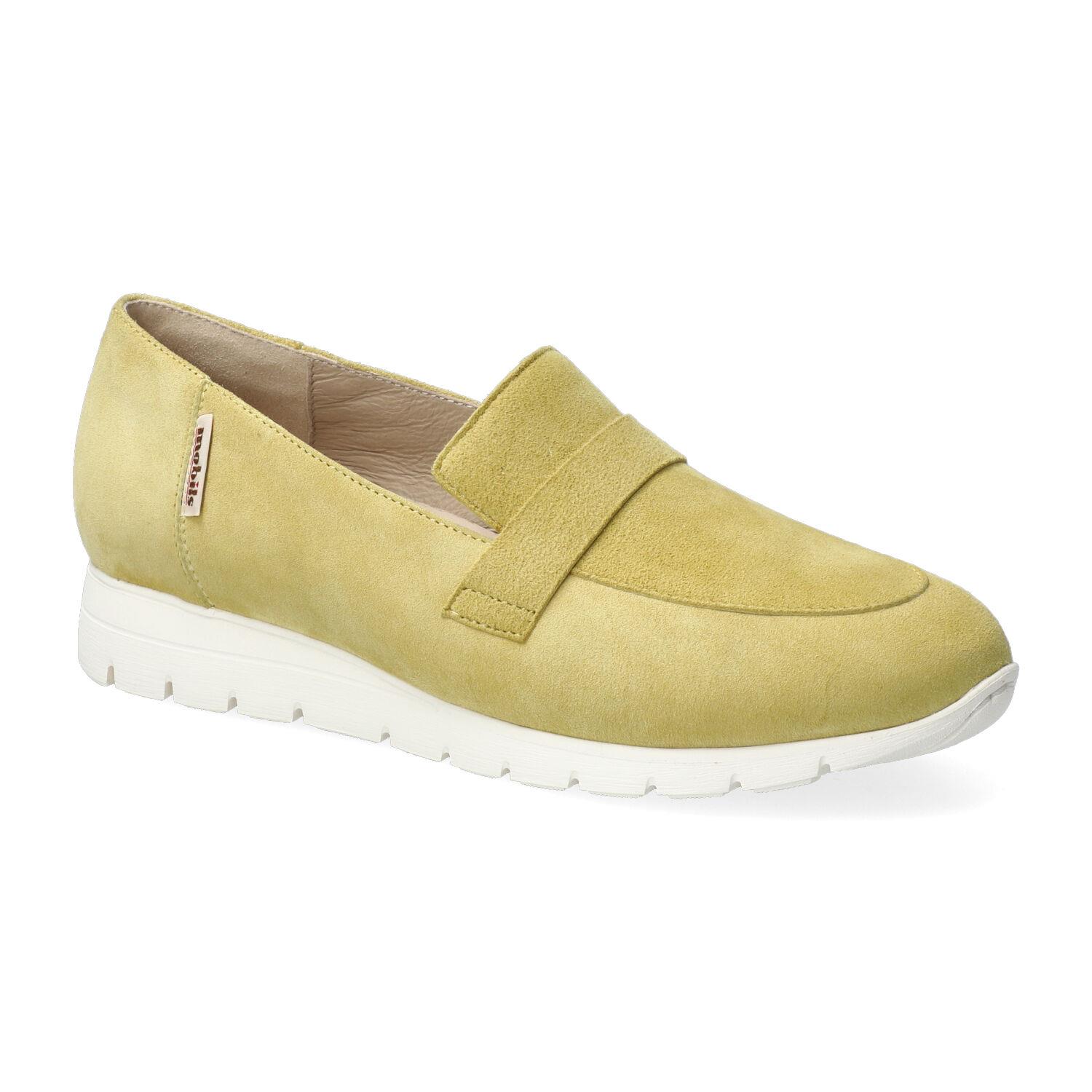 mocassins femme modèle Dixie jaune citron - Mephisto